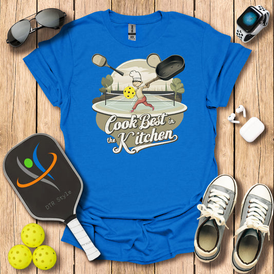 Cook Best in the Kitchen T-Shirt - Royal - DTR Style - Pickleball T-Shirt