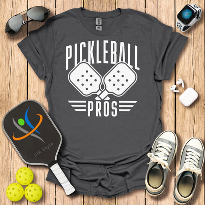 Pickleball Pros T-Shirt - Charcoal - DTR Style - Pickleball T-Shirt