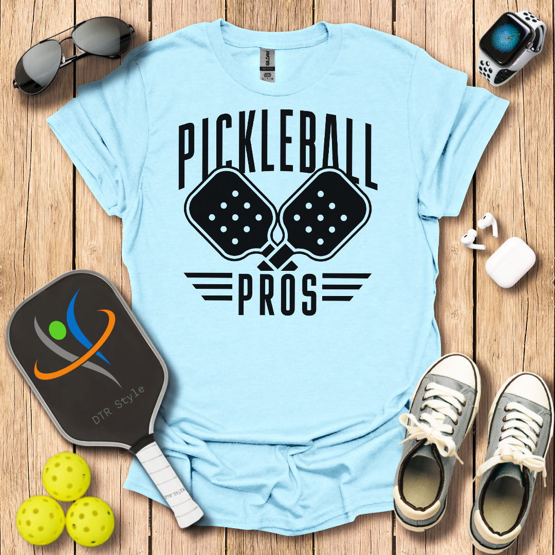 Pickleball Pros T-Shirt - Light Blue - DTR Style - Pickleball T-Shirt