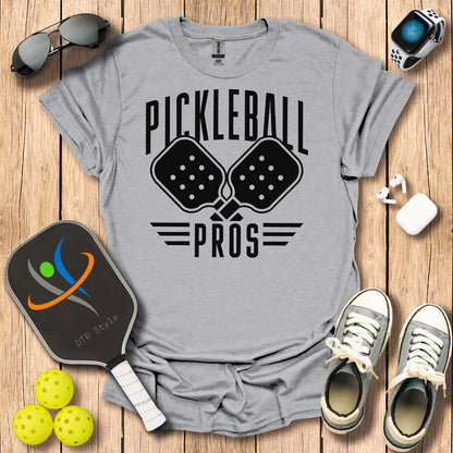 Pickleball Pros T-Shirt - Sport Grey - DTR Style - Pickleball T-Shirt