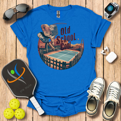 Old School Cool T-Shirt (#1) - Royal - DTR Style - Pickleball T-Shirt