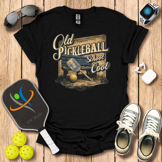 Old School Cool T-Shirt (#2) - - DTR Style - Pickleball T-Shirt