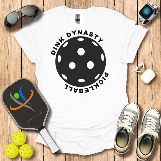 Dink Dynasty T-Shirt - White - DTR Style - Pickleball T-Shirt