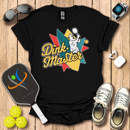 Dink master T-Shirt (#1) - Black - DTR Style - Pickleball T-Shirt