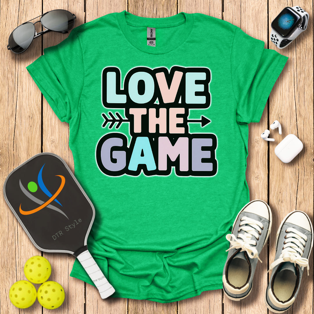 Love the Game T-Shirt - Heather Irish Green - DTR Style - Pickleball T-Shirt