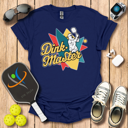 Dink master T-Shirt (#1) - Navy - DTR Style - Pickleball T-Shirt