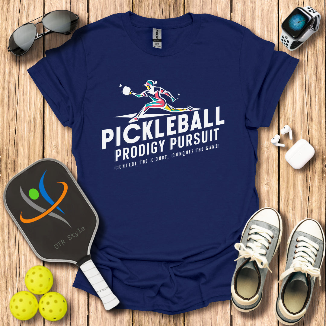 Pickleball Prodigy Pursuit T-Shirt - Navy - DTR Style - Pickleball T-Shirt