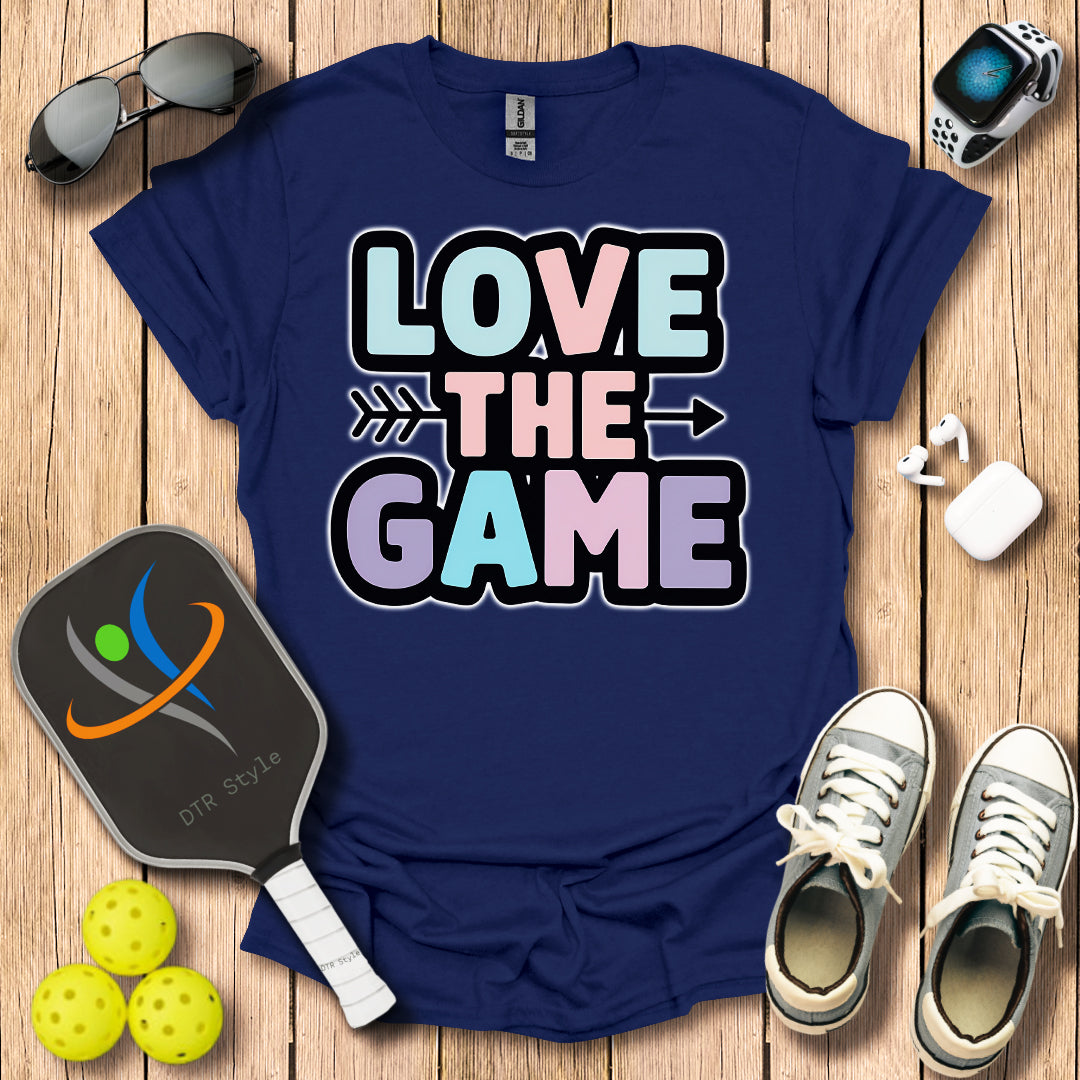 Love the Game T-Shirt - Navy - DTR Style - Pickleball T-Shirt