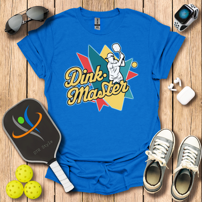 Dink master T-Shirt (#1) - Royal - DTR Style - Pickleball T-Shirt