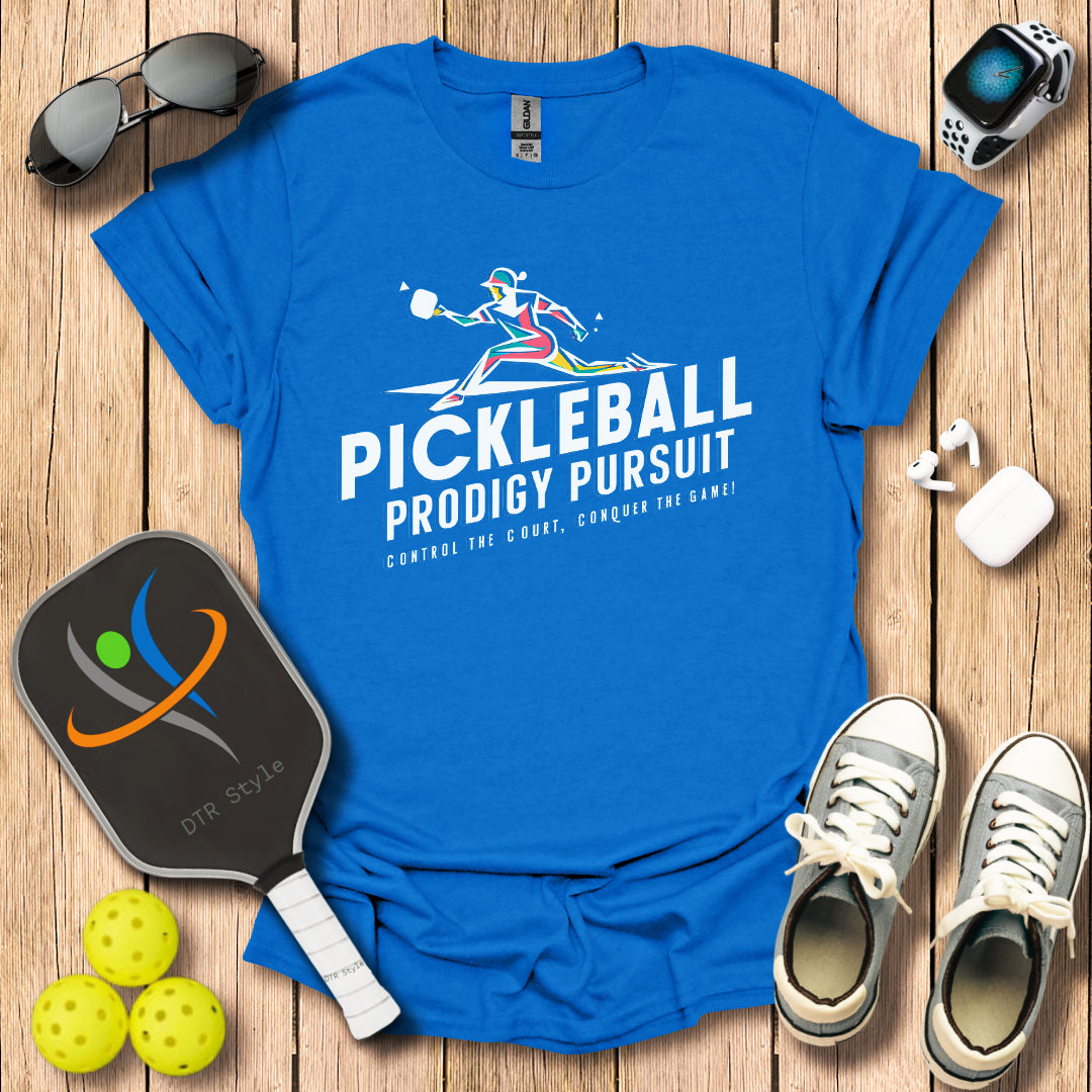 Pickleball Prodigy Pursuit T-Shirt - Royal - DTR Style - Pickleball T-Shirt