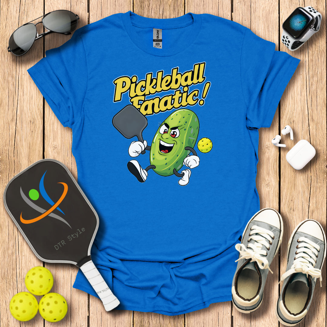 Pickleball Fanatic T-Shirt (#2) - Royal - DTR Style - Pickleball T-Shirt