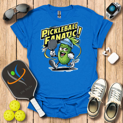 Pickleball Fanatic T-Shirt (#1) - Royal - DTR Style - Pickleball T-Shirt