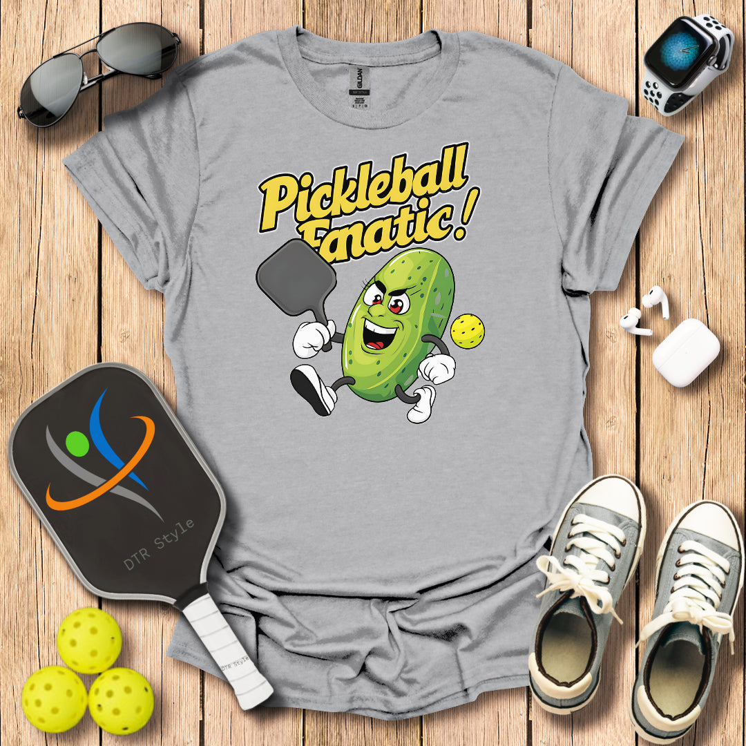 Pickleball Fanatic T-Shirt (#2) - Sport Grey - DTR Style - Pickleball T-Shirt