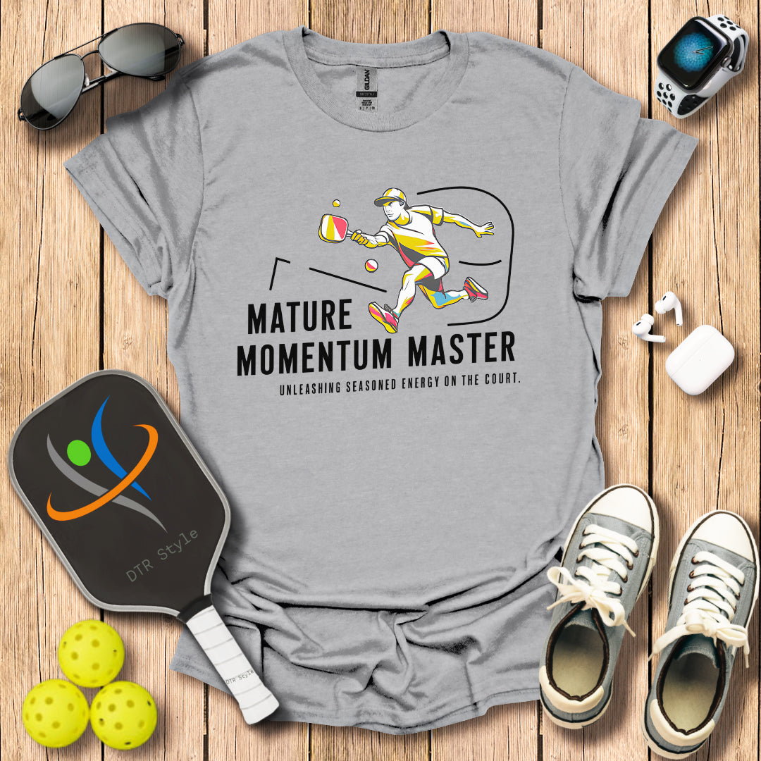 Mature Momentum Master T-Shirt - Sport Grey - DTR Style - Pickleball T-Shirt