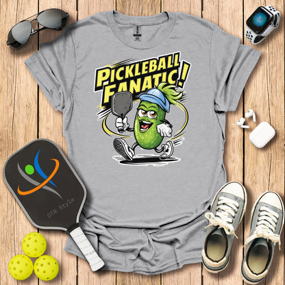 Pickleball Fanatic T-Shirt (#1) - Sport Grey - DTR Style - Pickleball T-Shirt